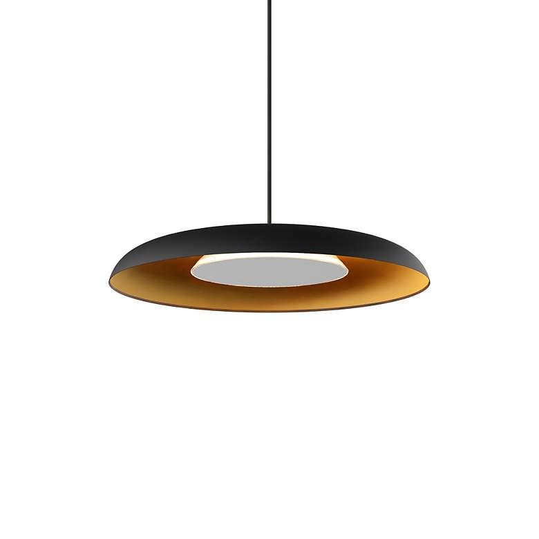 Image 3 Koncept Ramen Wall Sconce 12" (Paintable Wh) w/ 24" back dish (Bk more views