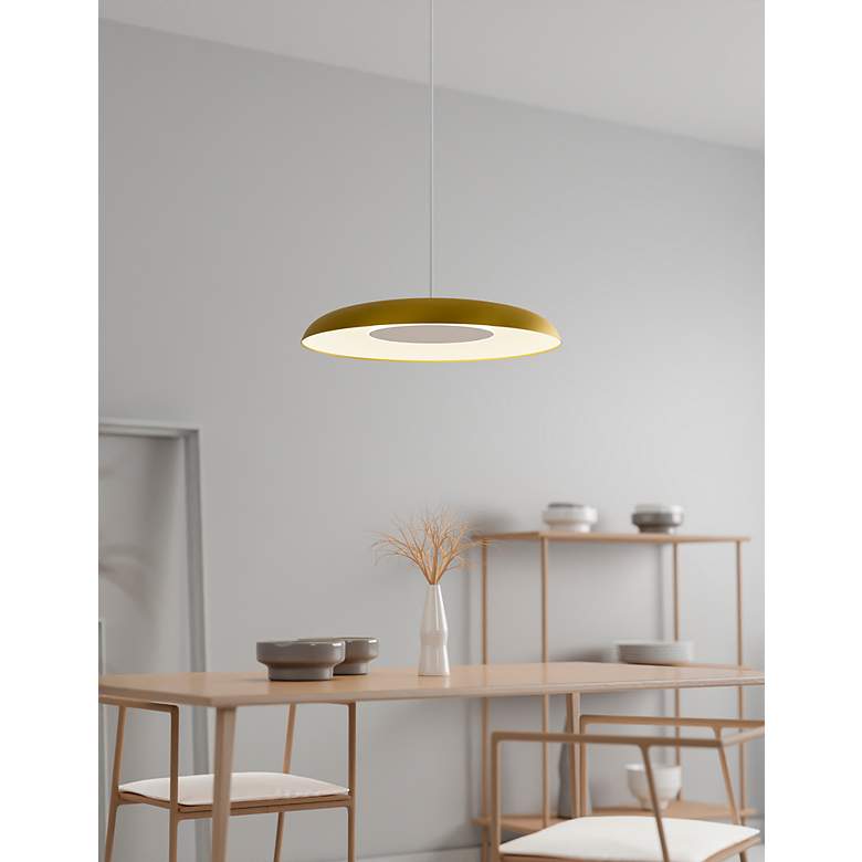 Image 6 Koncept Ramen Wall Sconce 12" (Walnut) w/ 24" back dish (Bk w/ Gd more views