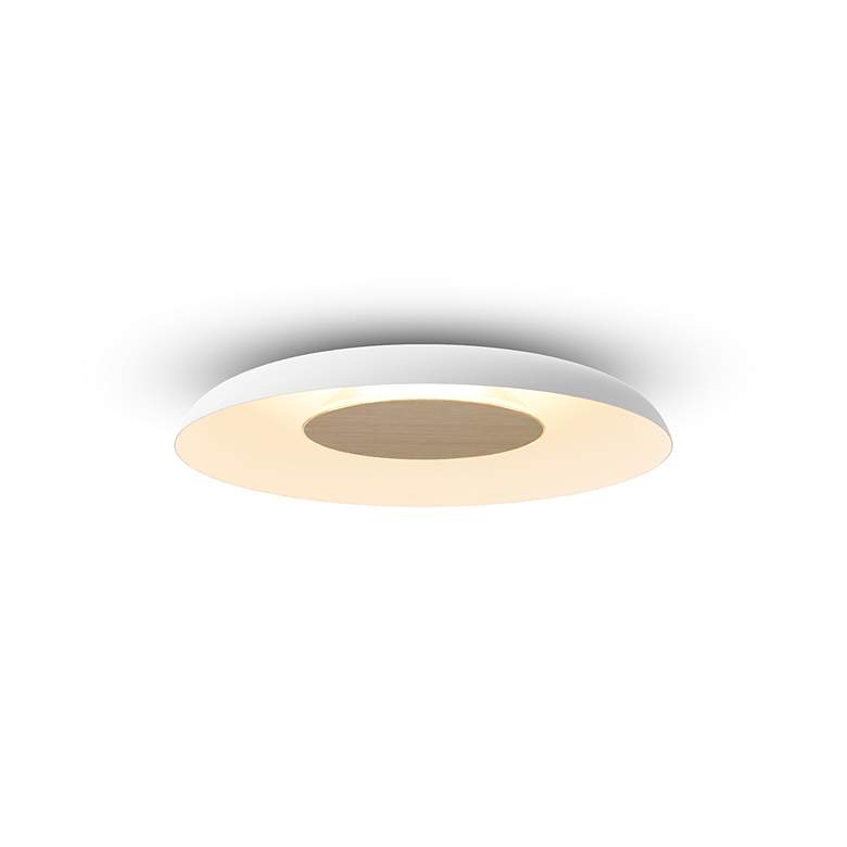 Image 2 Koncept Ramen Wall Sconce 12" (White Oak) w/ 24" back dish (White more views