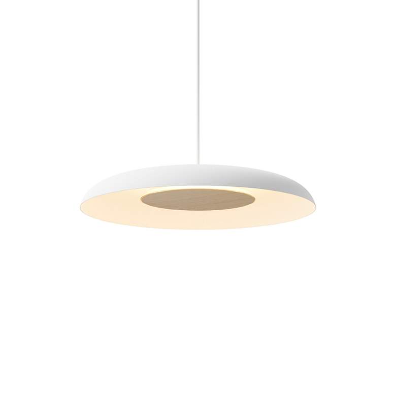 Image 3 Koncept Ramen Wall Sconce 12" (White Oak) w/ 24" back dish (White more views