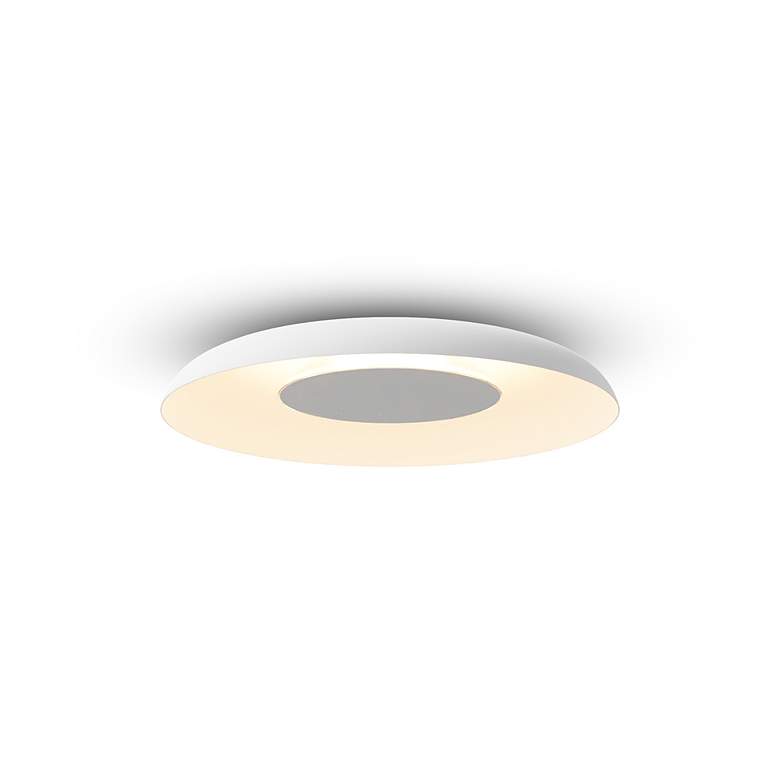 Image 2 Koncept Ramen Wall Sconce 12" (White) w/ 24" back dish (White) more views