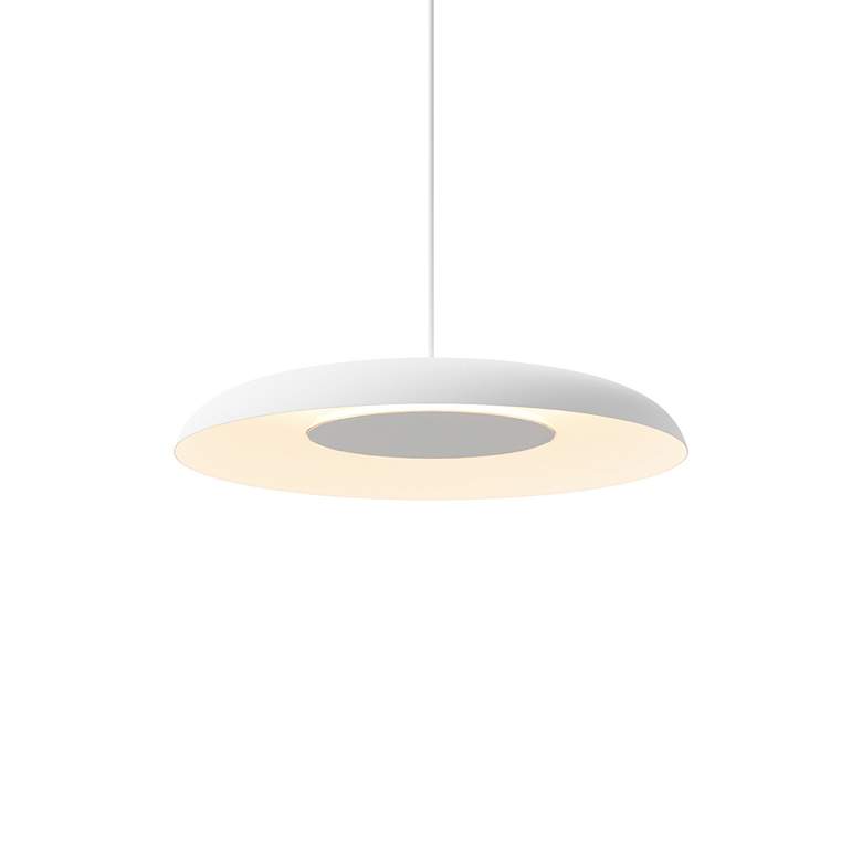 Image 3 Koncept Ramen Wall Sconce 12" (White) w/ 24" back dish (White) more views