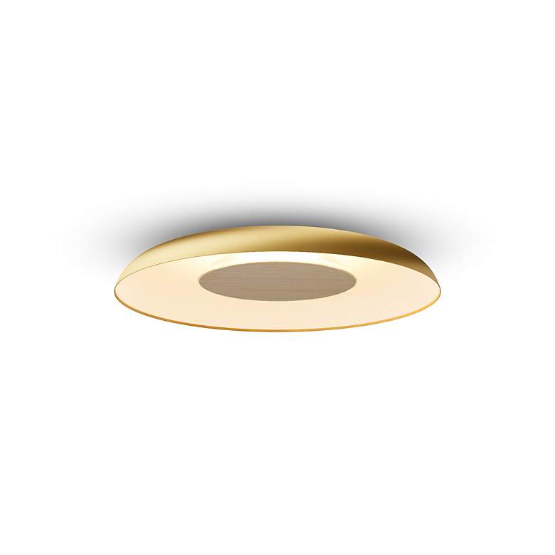 Image 2 Koncept Ramen Wall Sconce 12" (Wht Oak) w/ 24" back dish (Gold w/ more views