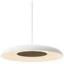 3_Koncept Ramen Wall Sconce 12" (Oiled Walnut) w/ 24" back dish (White) more views
