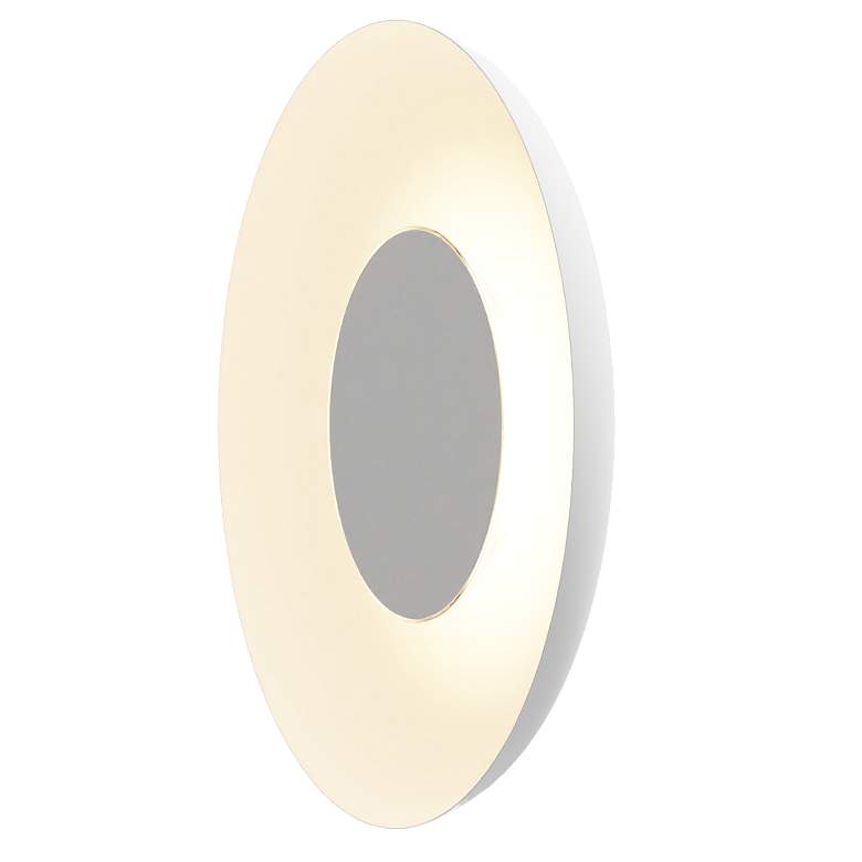 Image 1 Koncept Ramen Wall Sconce 12" (Paintable White) w/ 24" back dish (White)