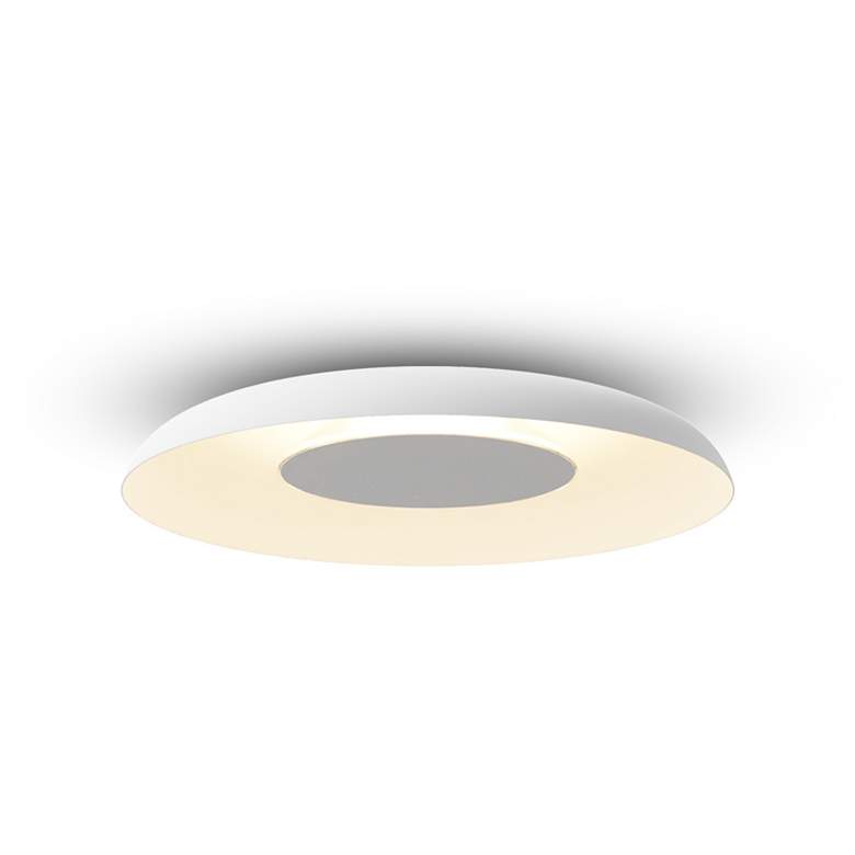 Image 2 Koncept Ramen Wall Sconce 12" (Paintable White) w/ 24" back dish (White) more views
