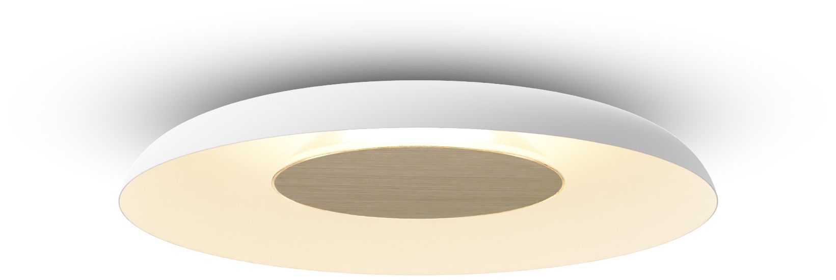 Image 2 Koncept Ramen Wall Sconce 12" (White Oak) w/ 24" back dish (White) more views