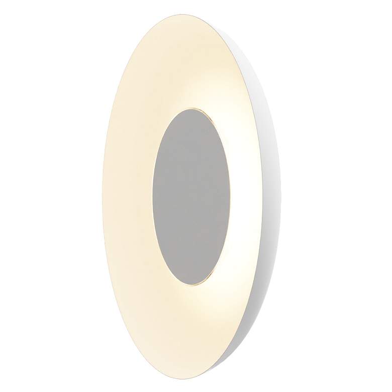 Image 1 Koncept Ramen Wall Sconce 12" (White) w/ 24" back dish (White)