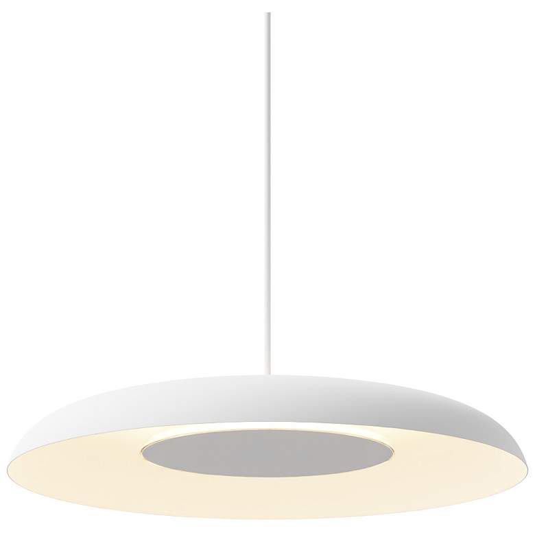 Image 3 Koncept Ramen Wall Sconce 12" (White) w/ 24" back dish (White) more views