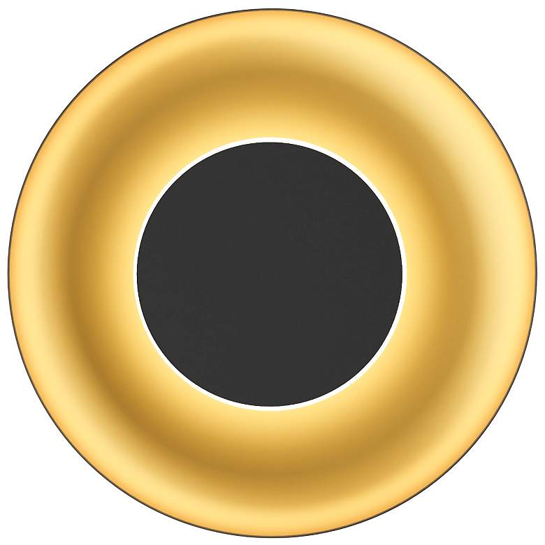 Image 1 Koncept Ramen Wall Sconce 9" (Black) w/ 18" back dish (Gold Interior)