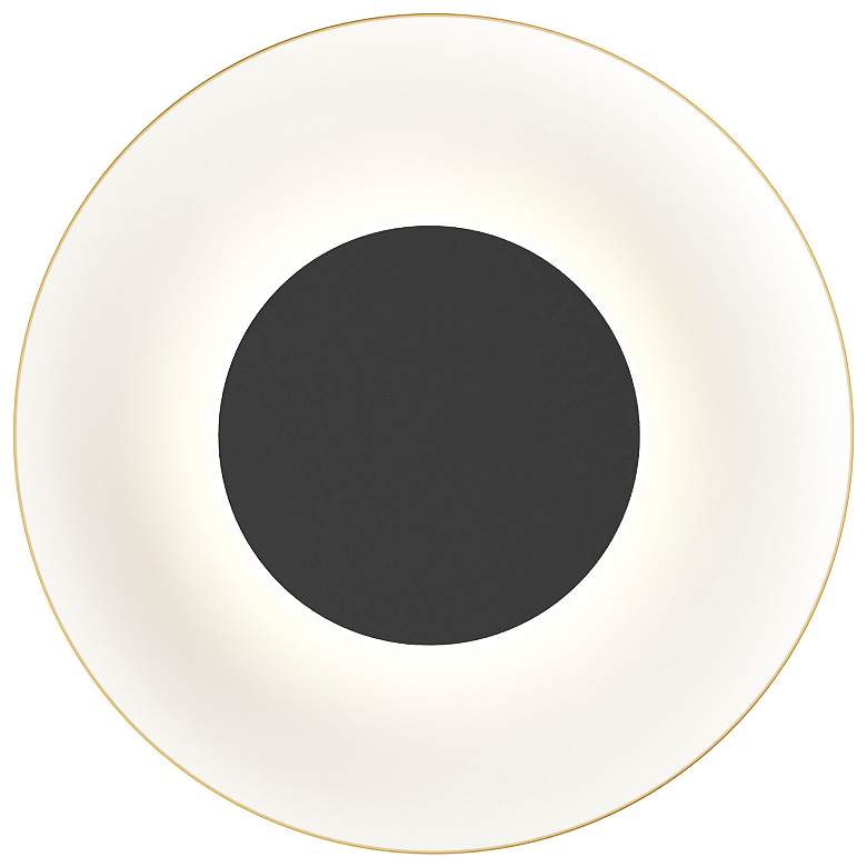 Image 1 Koncept Ramen Wall Sconce 9" (Black) w/ 18" back dish (White Interior)