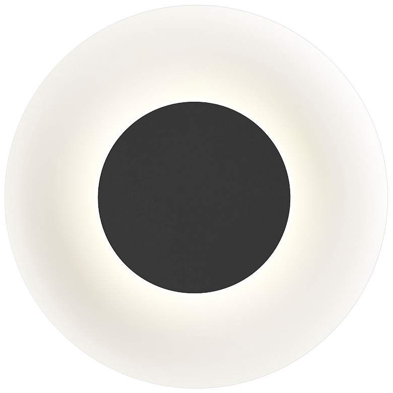 Image 1 Koncept Ramen Wall Sconce 9" (Black) w/ 18" back dish (White)