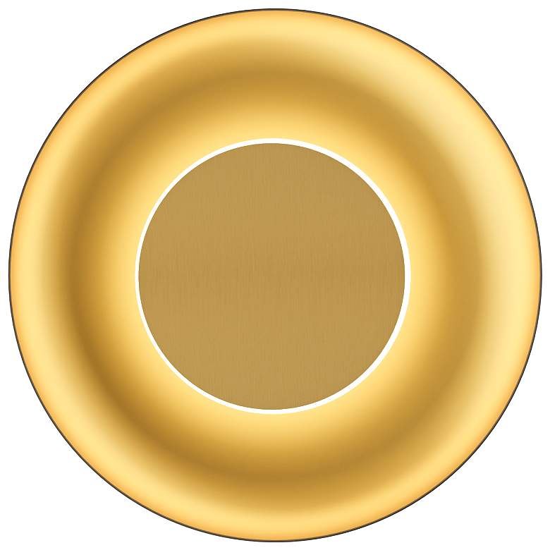 Image 1 Koncept Ramen Wall Sconce 9" (Brass) w/ 18" back dish (Blk w/ Gold Inter.)