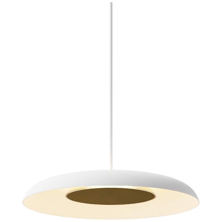 Image 3 Koncept Ramen Wall Sconce 9" (Brass) w/ 18" back dish (White) more views