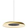 3_Koncept Ramen Wall Sconce 9" (Charc. Flt) w/ 18" back dish (Gold w/ Wh Int) more views