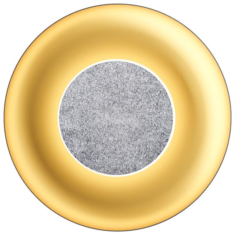 Image 1 Koncept Ramen Wall Sconce 9" (Charc.l Felt) w/ 18" back dish (Bk w/ Gd Int)