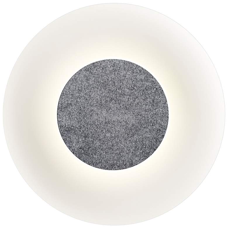 Image 1 Koncept Ramen Wall Sconce 9" (Charcoal Felt) w/ 18" back dish (White)