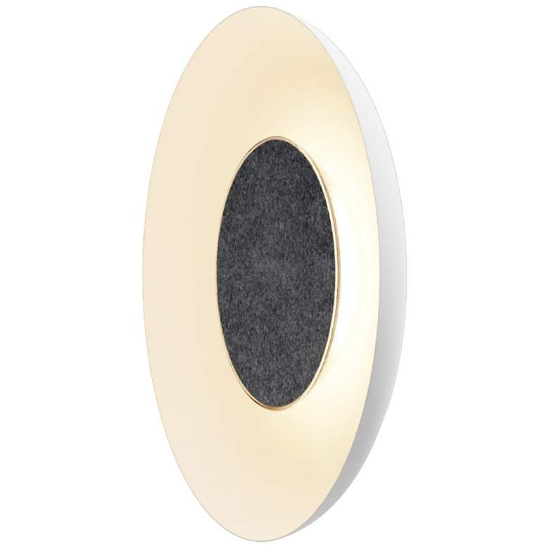 Image 2 Koncept Ramen Wall Sconce 9" (Charcoal Felt) w/ 18" back dish (White) more views