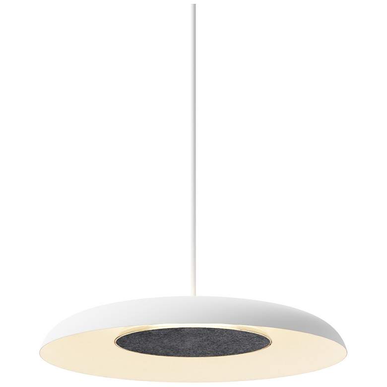 Image 3 Koncept Ramen Wall Sconce 9" (Charcoal Felt) w/ 18" back dish (White) more views