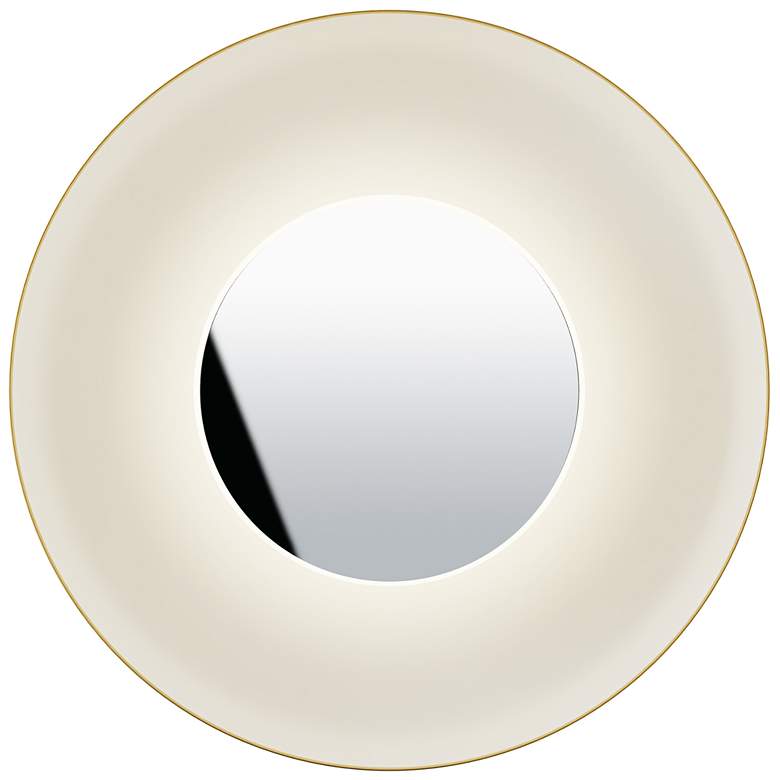Image 1 Koncept Ramen Wall Sconce 9" (Chrme) w/ 18" back dish (Gold w/ Wh Inter.)