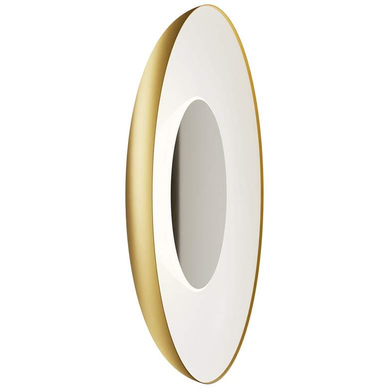 Image 2 Koncept Ramen Wall Sconce 9" (Chrme) w/ 18" back dish (Gold w/ Wh Inter.) more views