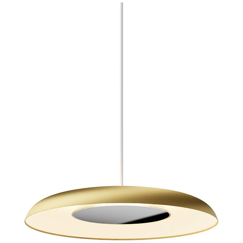 Image 3 Koncept Ramen Wall Sconce 9" (Chrme) w/ 18" back dish (Gold w/ Wh Inter.) more views