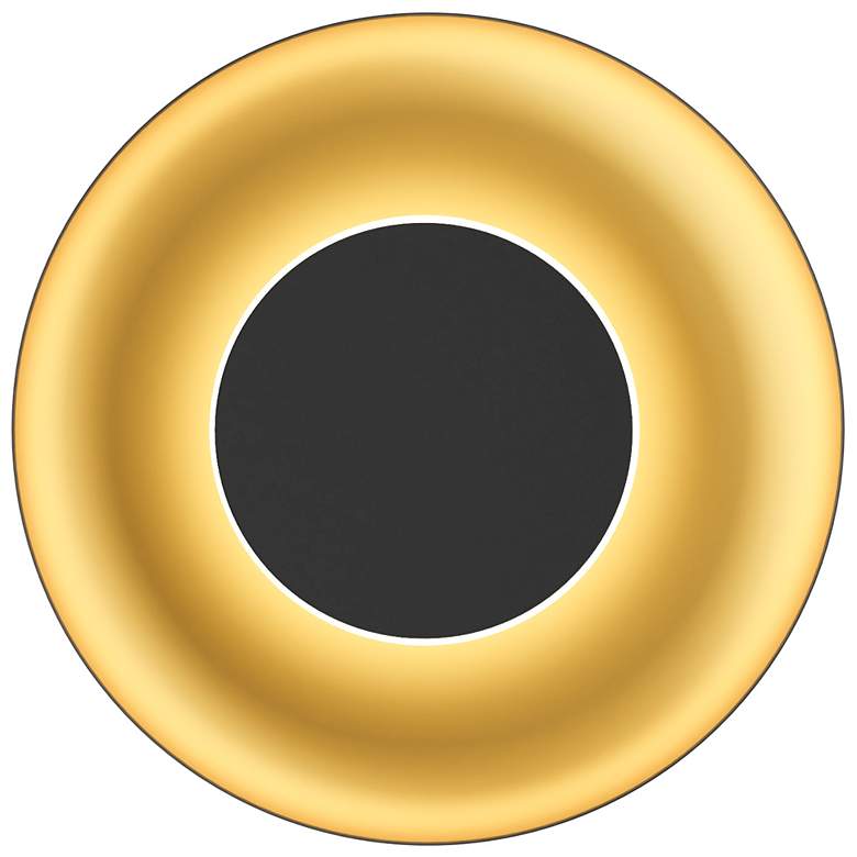 Image 1 Koncept Ramen Wall Sconce 9" (Black) w/ 18" back dish (Gold Inter