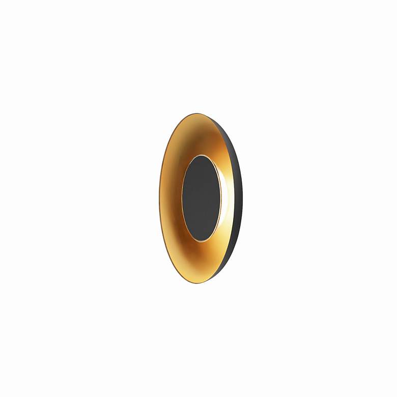 Image 2 Koncept Ramen Wall Sconce 9" (Black) w/ 18" back dish (Gold Inter more views