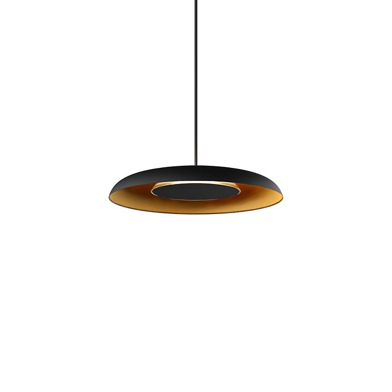 Image 3 Koncept Ramen Wall Sconce 9" (Black) w/ 18" back dish (Gold Inter more views