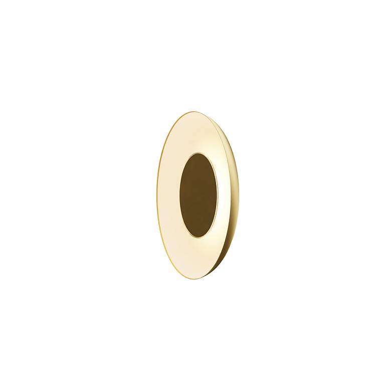 Image 2 Koncept Ramen Wall Sconce 9" (Brass) w/ 18" back dish (Gold w/ Wh more views
