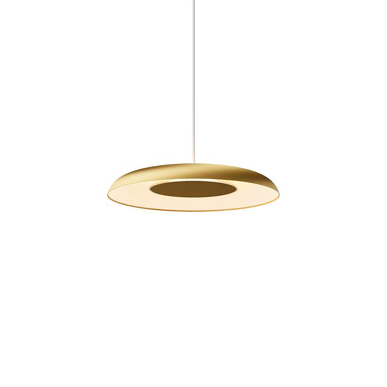 Image 3 Koncept Ramen Wall Sconce 9" (Brass) w/ 18" back dish (Gold w/ Wh more views