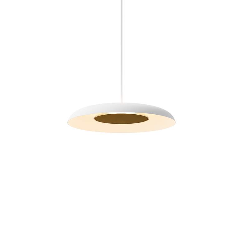 Image 3 Koncept Ramen Wall Sconce 9" (Brass) w/ 18" back dish (White) more views
