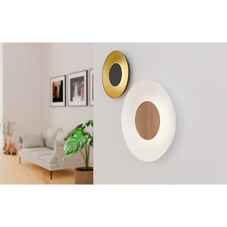 Image 5 Koncept Ramen Wall Sconce 9" (Brushed Nickel) w/ 18" back dish (W more views