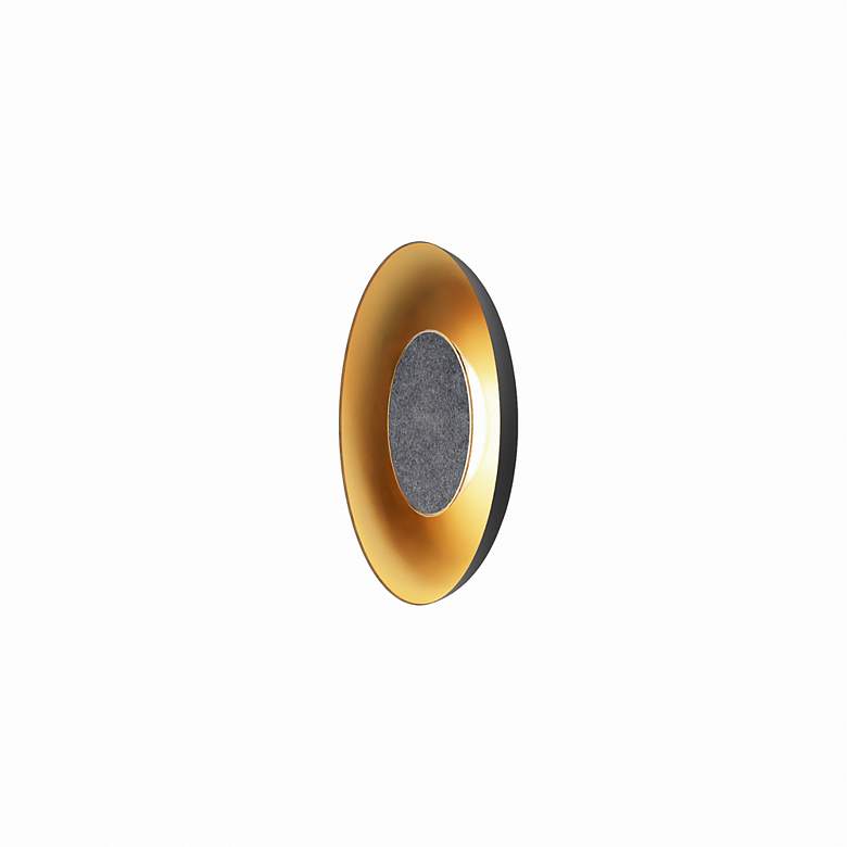Image 2 Koncept Ramen Wall Sconce 9" (Charc.l Felt) w/ 18" back dish (Bk more views