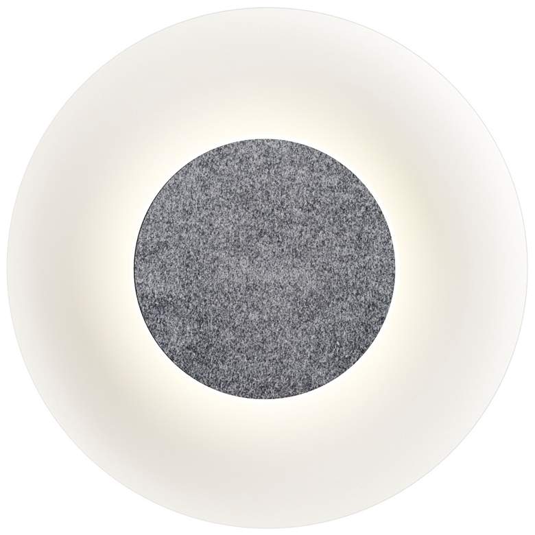 Image 1 Koncept Ramen Wall Sconce 9" (Charcoal Felt) w/ 18" back dish (Wh