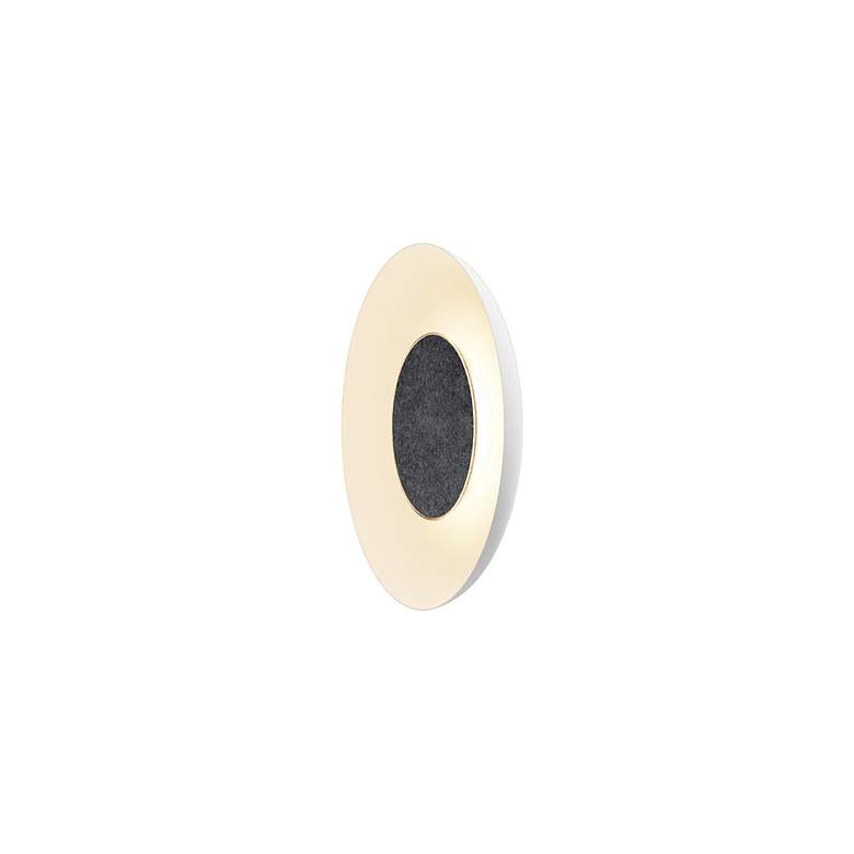Image 2 Koncept Ramen Wall Sconce 9" (Charcoal Felt) w/ 18" back dish (Wh more views