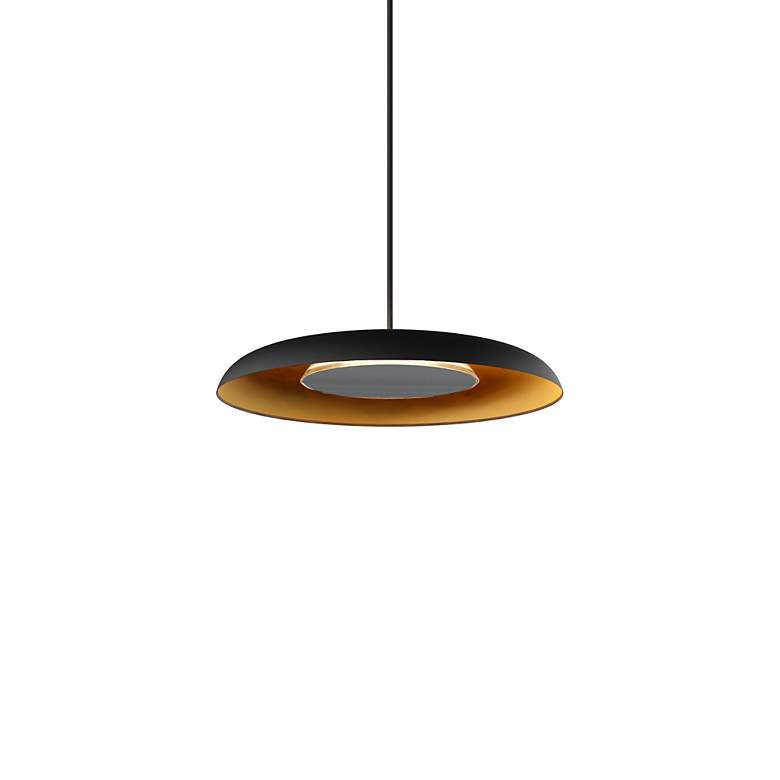 Image 3 Koncept Ramen Wall Sconce 9" (Nickel) w/ 18" back dish, Blk w/Gol more views