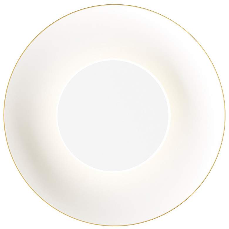Image 1 Koncept Ramen Wall Sconce 9" (Paintable Wh) w/ 18" back dish (Gd