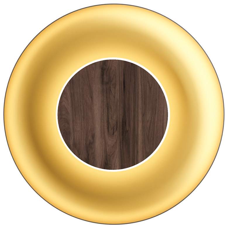 Image 1 Koncept Ramen Wall Sconce 9" (Walnut) w/ 18" back dish (Bk w/ Gol