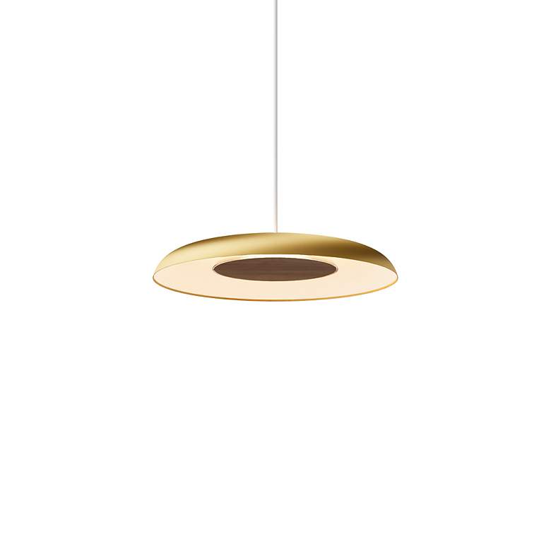 Image 3 Koncept Ramen Wall Sconce 9" (Walnut) w/ 18" back dish (Gold w/ W more views