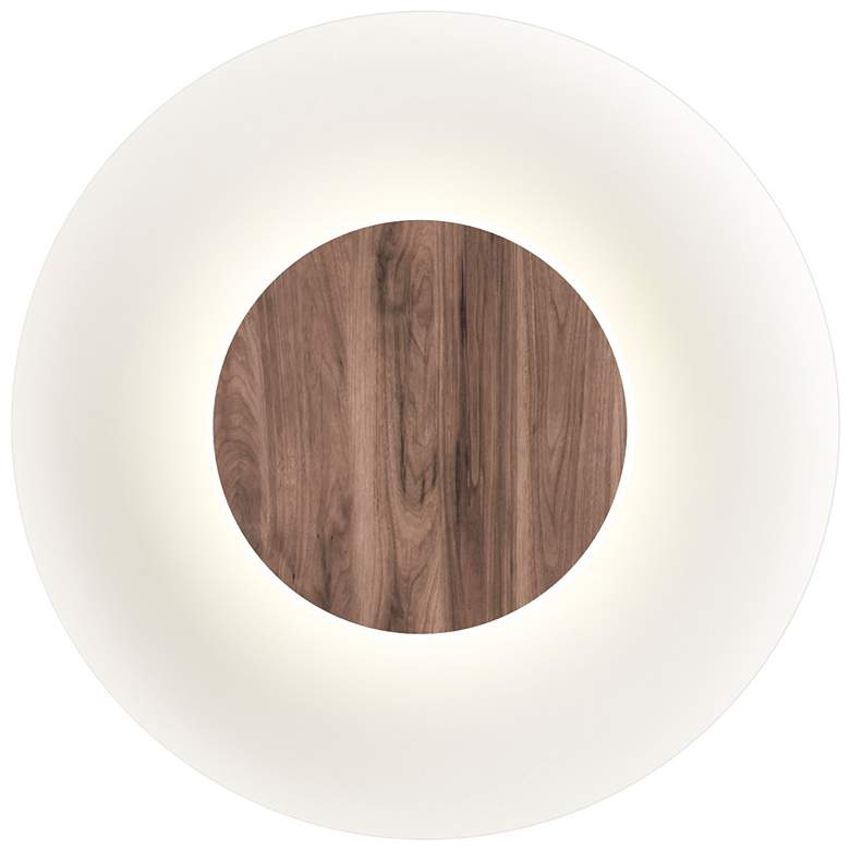 Image 1 Koncept Ramen Wall Sconce 9" (Walnut) w/ 18" back dish (White)