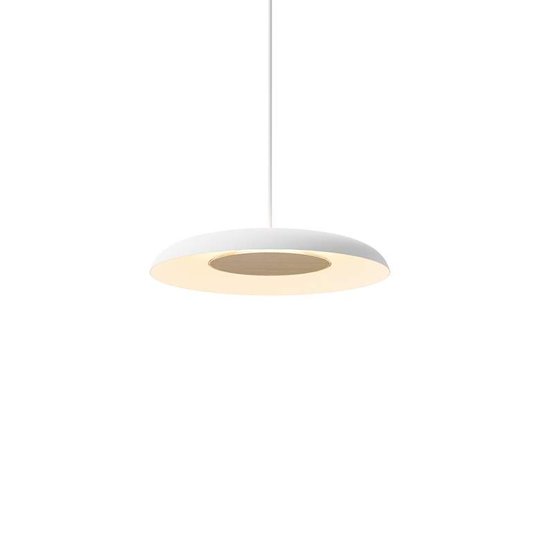 Image 3 Koncept Ramen Wall Sconce 9" (White Oak) w/ 18" back dish (White) more views
