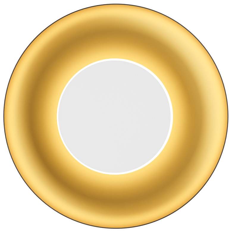 Image 1 Koncept Ramen Wall Sconce 9" (White) w/ 18" back dish (Gold Inter