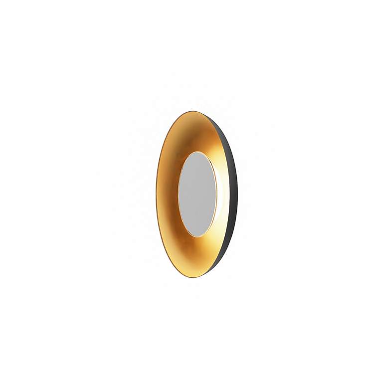 Image 2 Koncept Ramen Wall Sconce 9" (White) w/ 18" back dish (Gold Inter more views