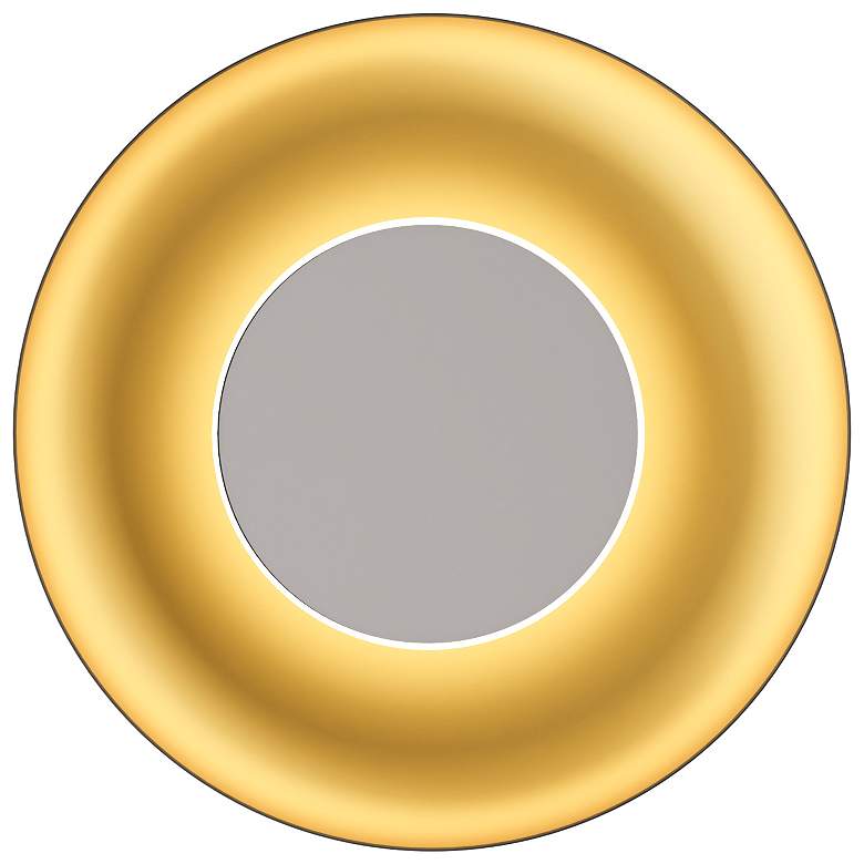 Image 1 Koncept Ramen Wall Sconce 9" (Nickel) w/ 18" back dish, Blk w/Gold Inter.