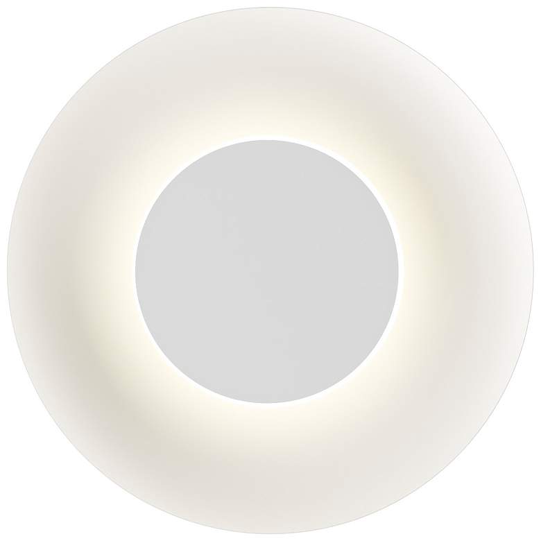 Image 1 Koncept Ramen Wall Sconce 9" (Paintable White) w/ 18" back dish (White)
