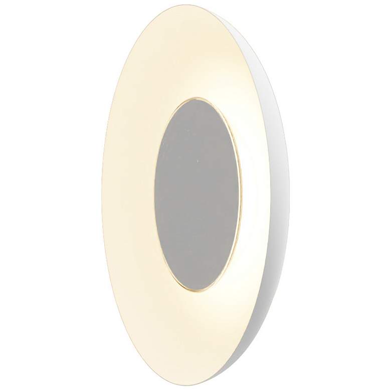 Image 2 Koncept Ramen Wall Sconce 9" (Paintable White) w/ 18" back dish (White) more views