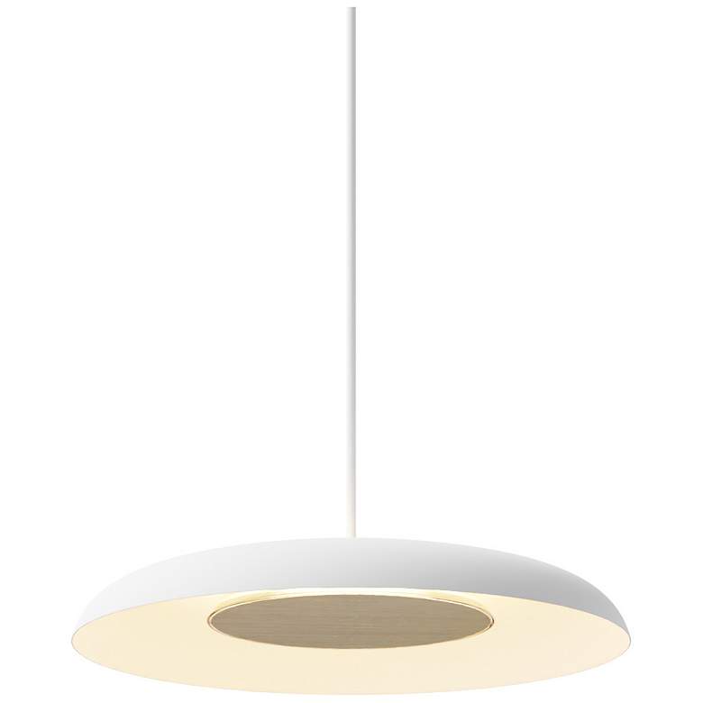 Image 3 Koncept Ramen Wall Sconce 9" (White Oak) w/ 18" back dish (White) more views