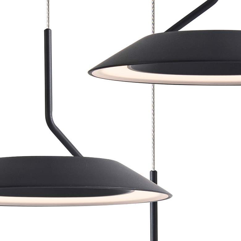 Image 3 Koncept Royyo 12" Wide Matte Black 3-Light Mini Pendant more views