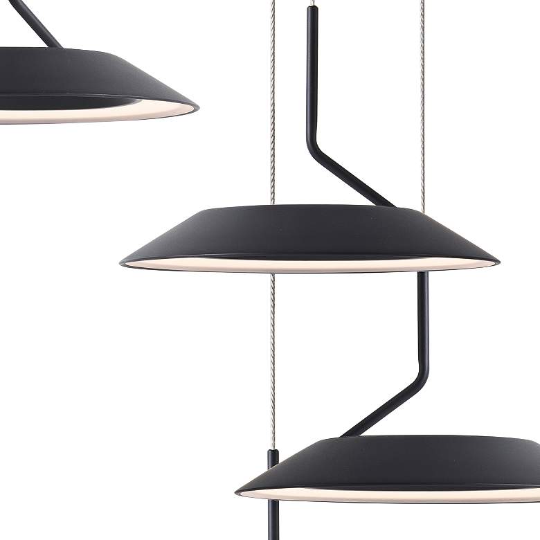 Image 3 Koncept Royyo 12" Wide Matte Black 6-Light Mini Pendant more views